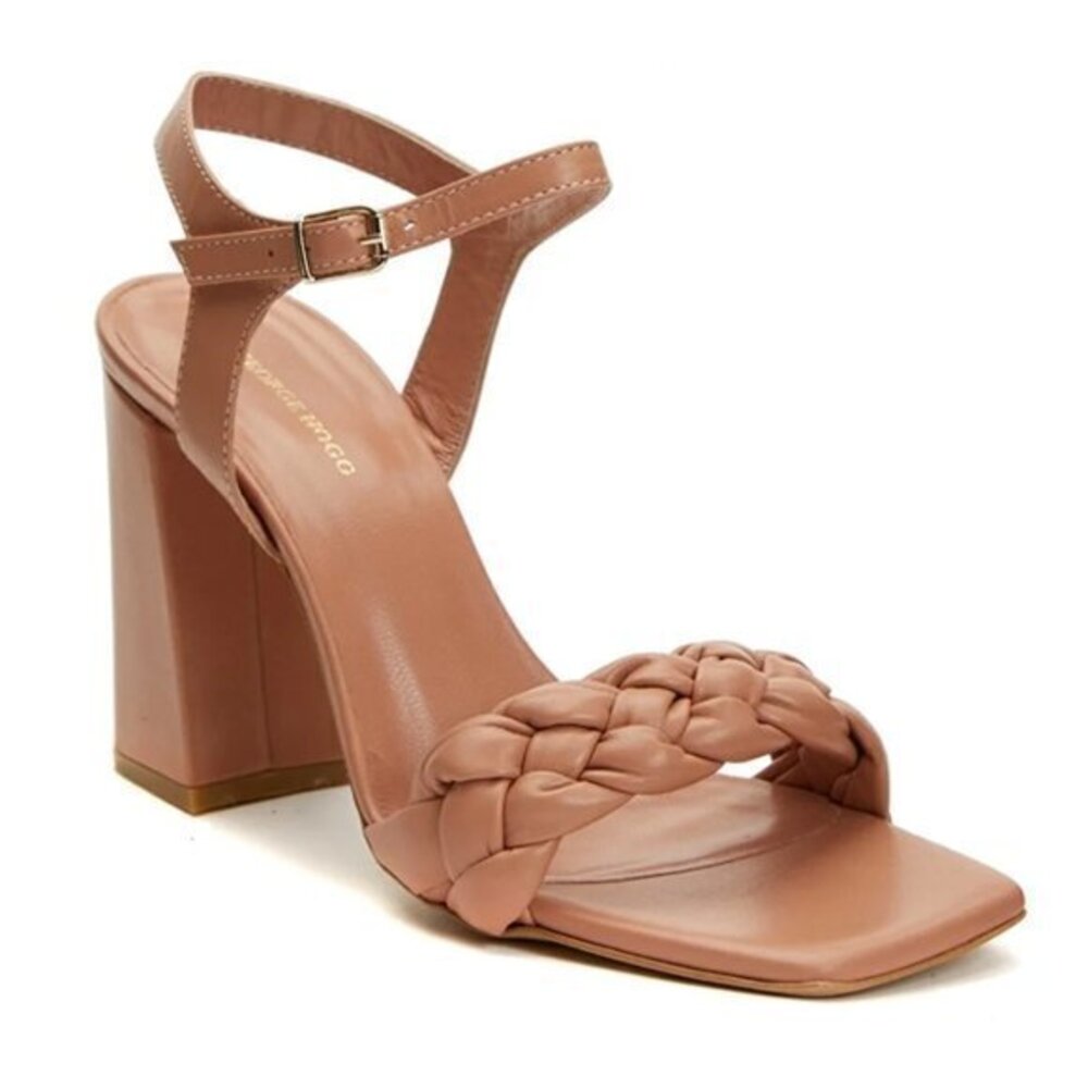 George Hogg Salmon Pink Nude Blush Women's Leather Sandals
